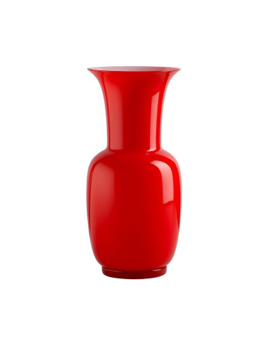 Venini Vaso Opalino Medio Rosso