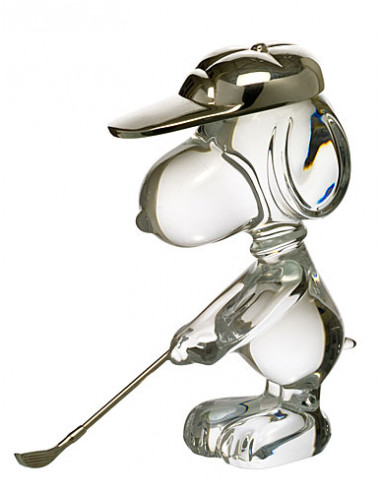 Baccarat Snoopy Golf Sculpture