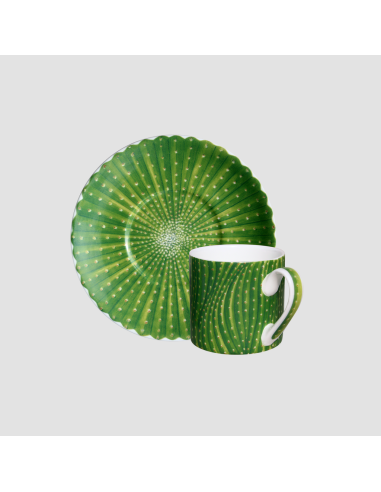 Taitù Set 4 tazze caffè con piattino Cactus