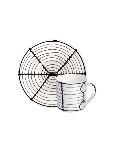 Taitù Set 4 tazze caffè con piattino Ferri