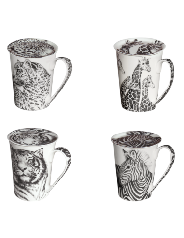 Taitù Set 4 tazze Mug e coperchio Wild Spirit