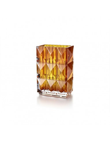 Baccarat Amber rectangular Louxor vase