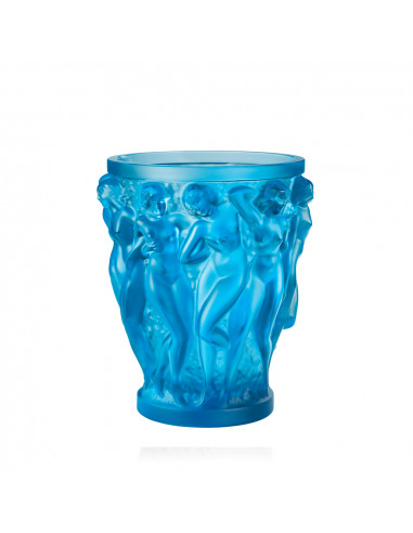 Lalique Vaso Bacchantes GM. Blue