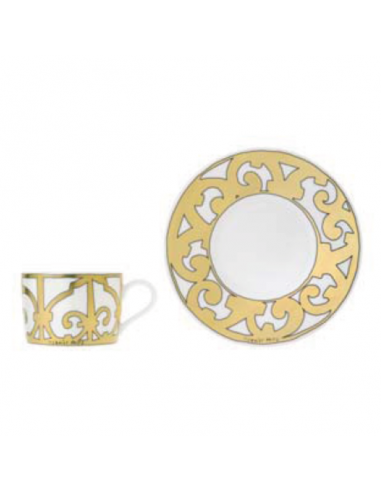 Hermès  Balcon du Guadalquivir Set of 2 gold tea cups