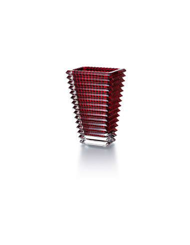 Baccarat Eye Rectangular Vase S. Red