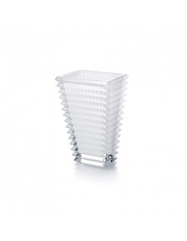 Baccarat Eye Rectangular Vase S. White