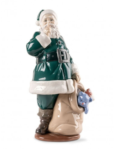 Lladró Statua È arrivato Babbo Natale. Verde