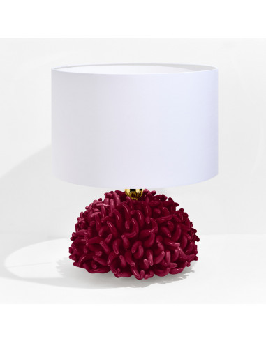 Riccio Caprese Lampada Anemone 34x40 Bordeaux