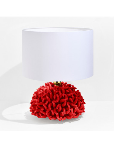 Riccio Caprese Lampada Anemone 34x40 Rosso