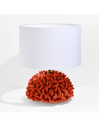 Riccio Caprese Lampada Anemone 22x31 Corallo