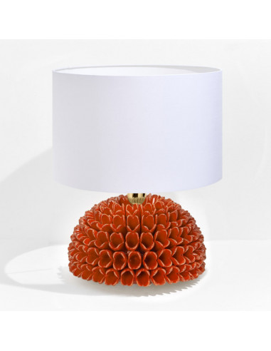 Riccio Caprese Lampada Dalia 34x40 Corallo