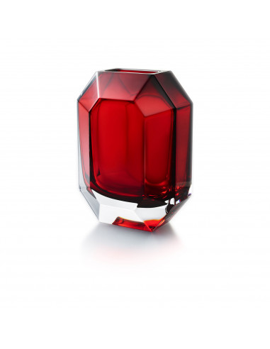 Baccarat Vaso Octogone rosso