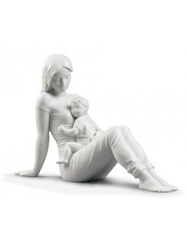 Lladró A mother's love Figurine. Matte White