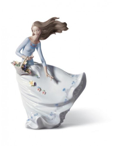 Lladró Petals of The Wind Woman Figurine