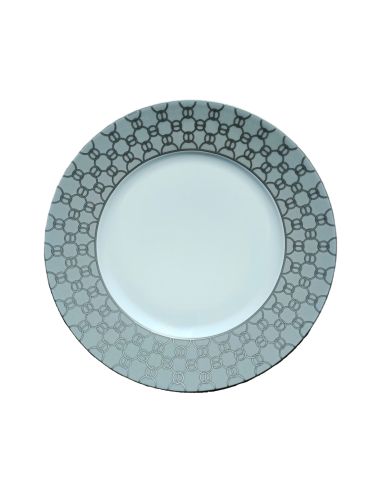 Hermès Fil d'argent Gris dinner plate