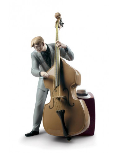 Statua Lladró Bassista jazz