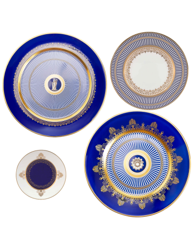 Wedgwood Set 4 piatti Anthemion Blue