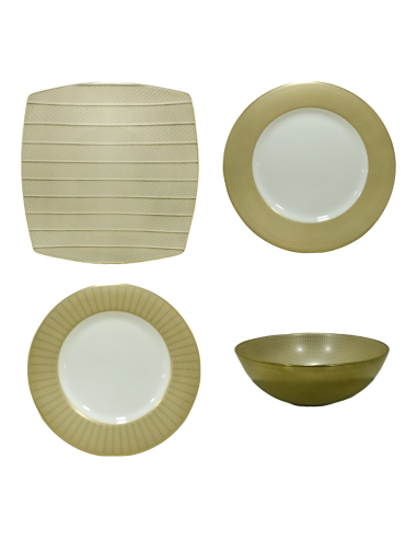 Richard Ginori Set 4 pezzi Tavola Dandy Oro